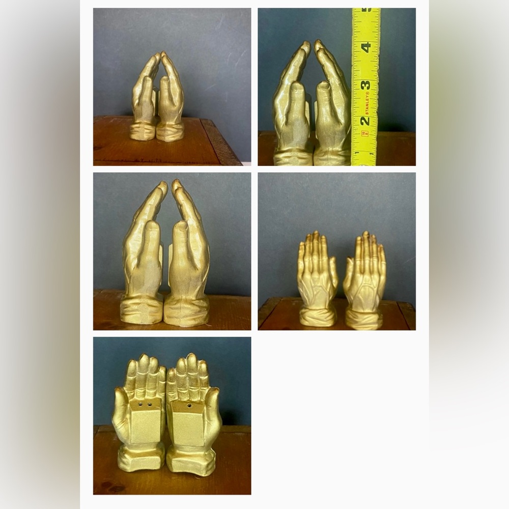 Salt and pepper shakers Praying Hands Stamped Japan - Picture 6 of 6